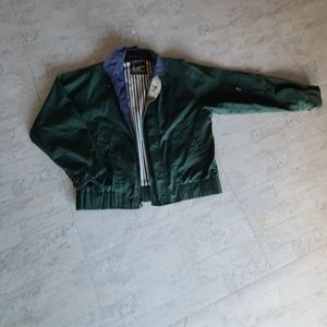 London Fog jacket. This jacket is in great shape. It is not new. Green, zipper,